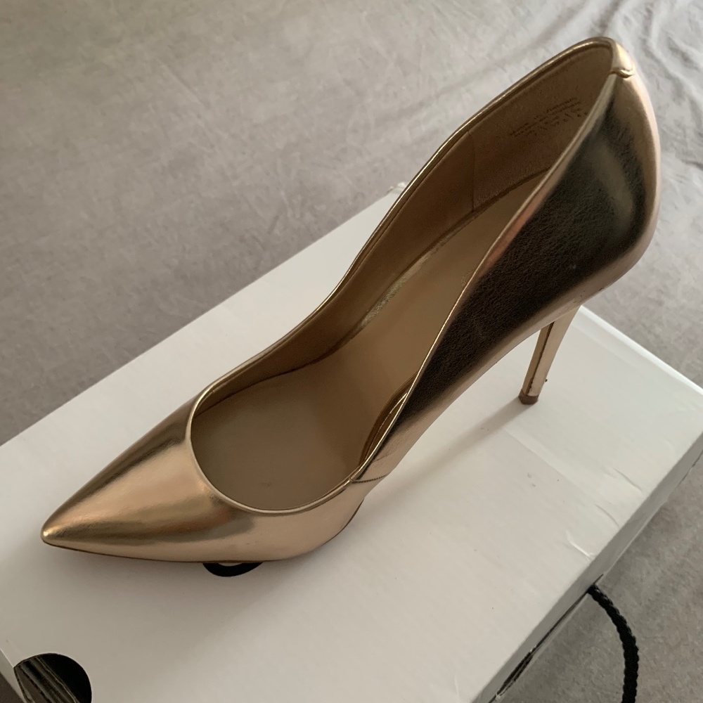 Gold Aldo high heels